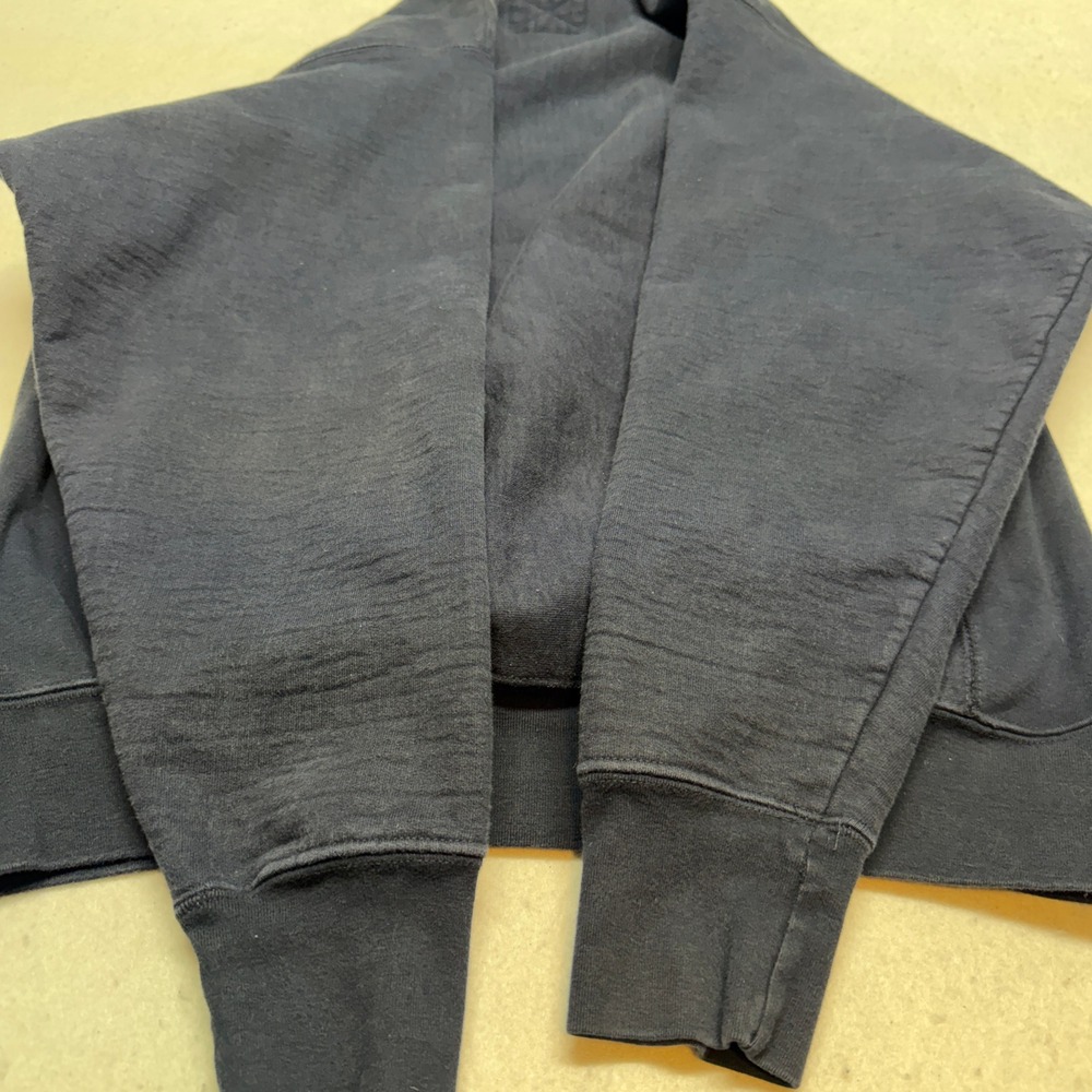 VTG Steve and‎ Barrys Navy Blue Sweatshirt Embroidered Logo Y2K Boxy Fit Mens M - Picture 6 of 10